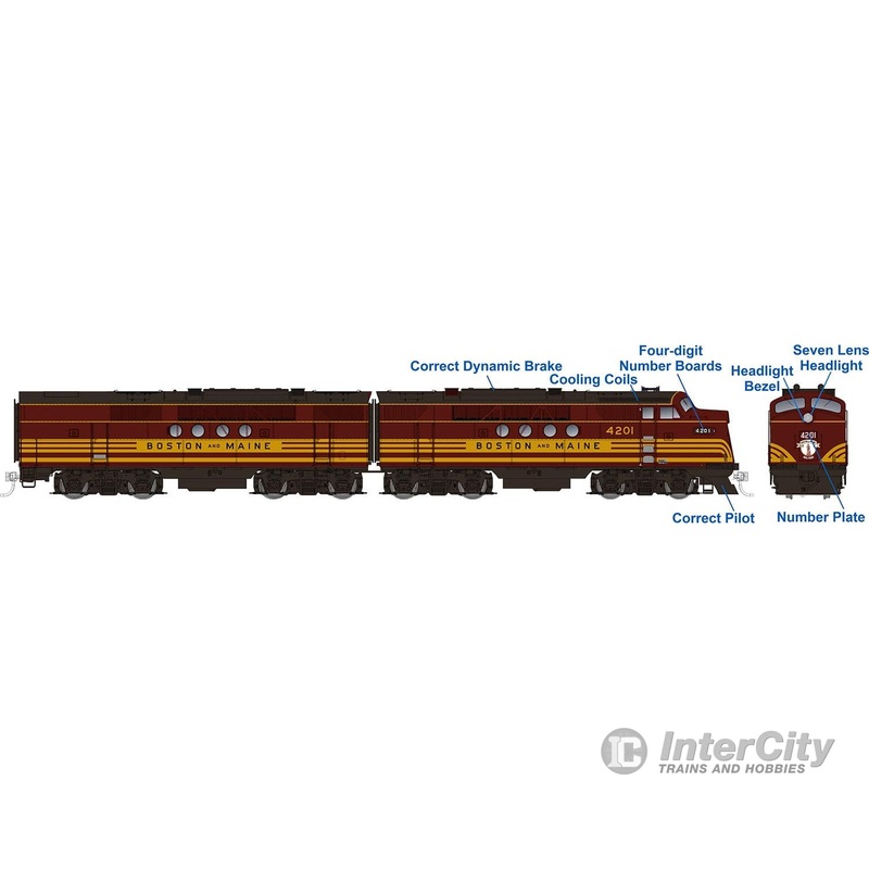 Rapido 053009 HO EMD FT A+B (DC/Silent): B&M – Maroon Scheme: #4201A + 4201B