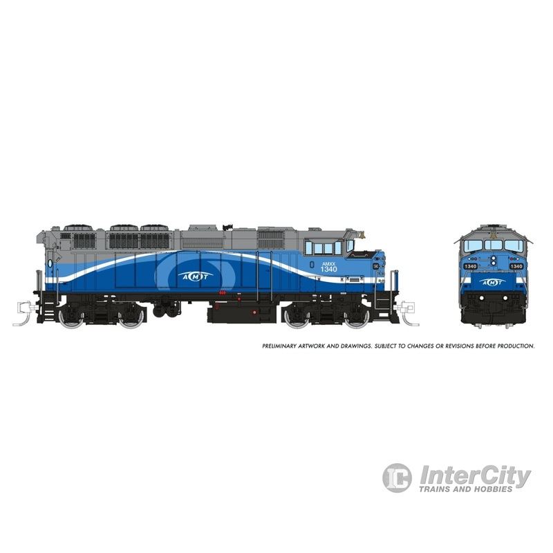 Rapido 519505 N GMDD F59PH (DC/DCC/Sound): AMT Montreal – Large Logo: #1340