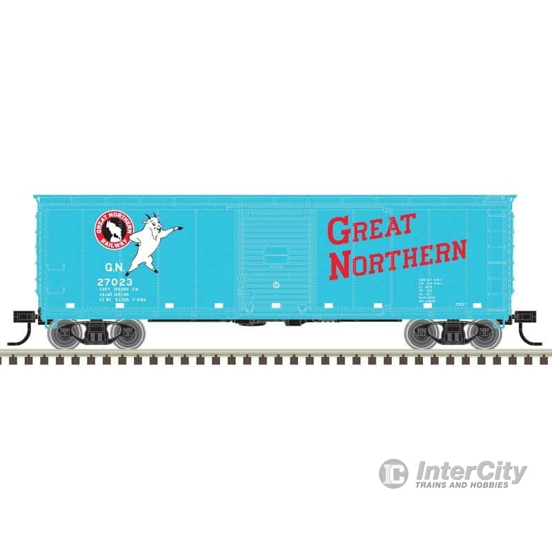 Atlas 50006403 USRA Steel Rebuilt 40′ Boxcar – Ready to Run – Master(R) — Great Northern #27286 (Glacier Green, red, white, Standing Rocky)