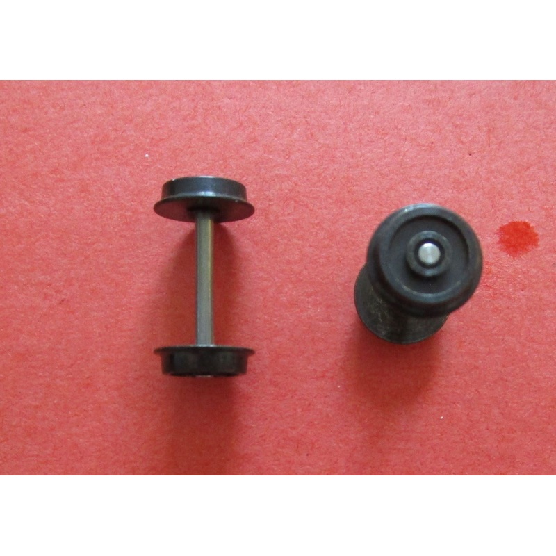 MRJ09Di/B MARKITS 9mm Plain Disc Wheels 26mm Flush Axles Blackened (2 sets of axles)