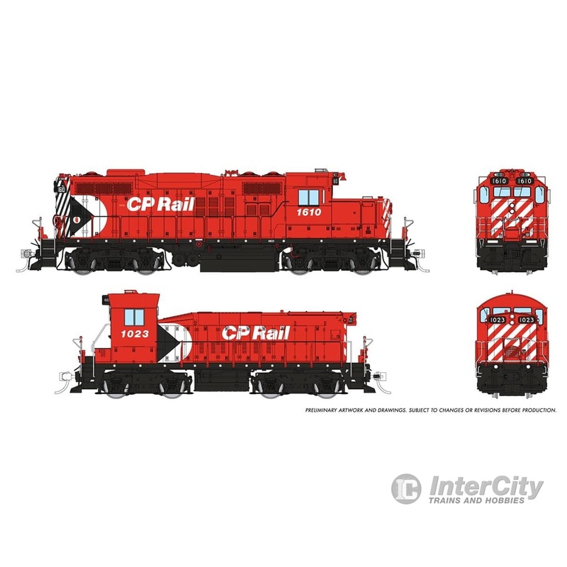 Rapido 054017 HO GP9u Mother+Slug (DC/Silent): CP – Multimark: #1610 + #1023