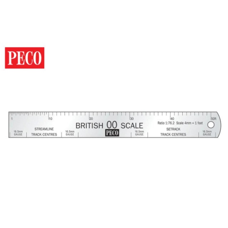 SL-20 PECO  Stainless Steel scale rule in 00 gauge