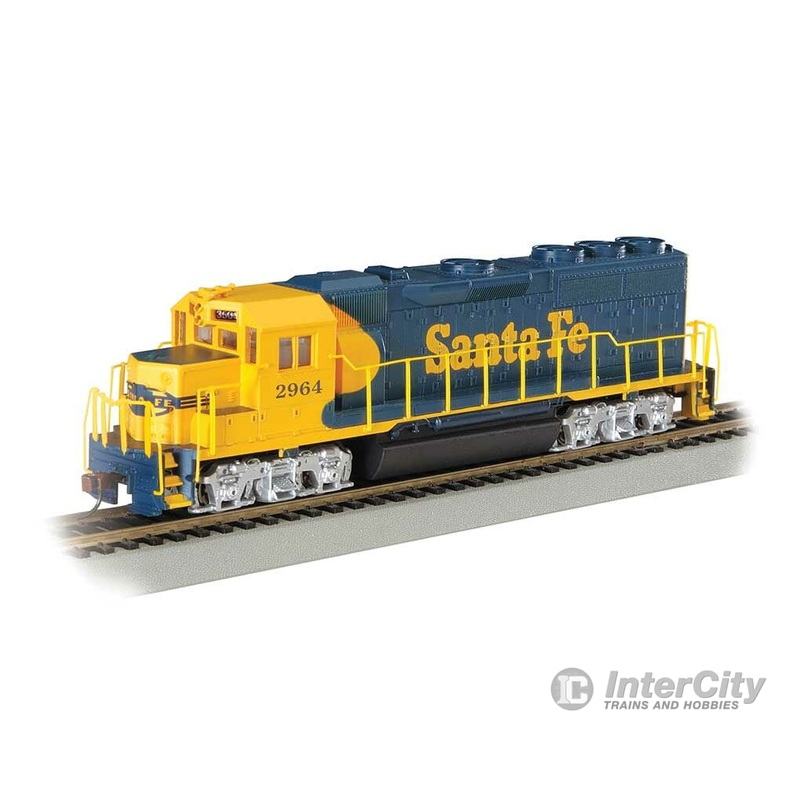 Bachmann 66302 EMD GP40 – Sound & DCC — Santa Fe #2964 (Warbonnet; blue, yellow)