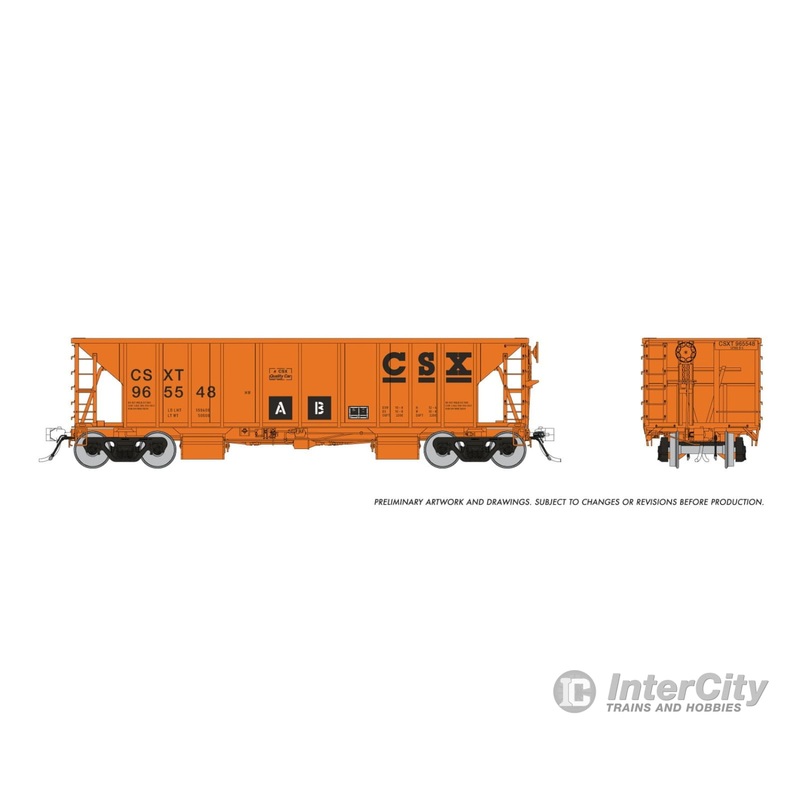 Rapido 158019 HO NSC Ballast Car: CSX: 3-Pack #2