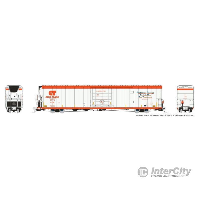 Rapido 167501A HO Greenbrier 7780cuft Reefer w/Sound: Cryo-Trans: Single Car #1