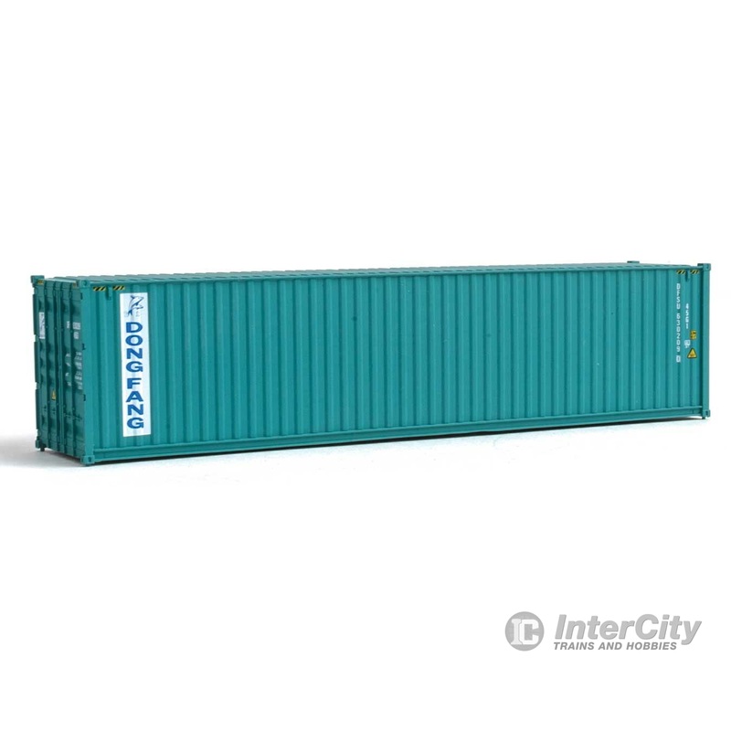 Walthers SceneMaster 8268 40′ Hi-Cube Corrugated-Side Container – Assembled — Dong Fang (green, white)