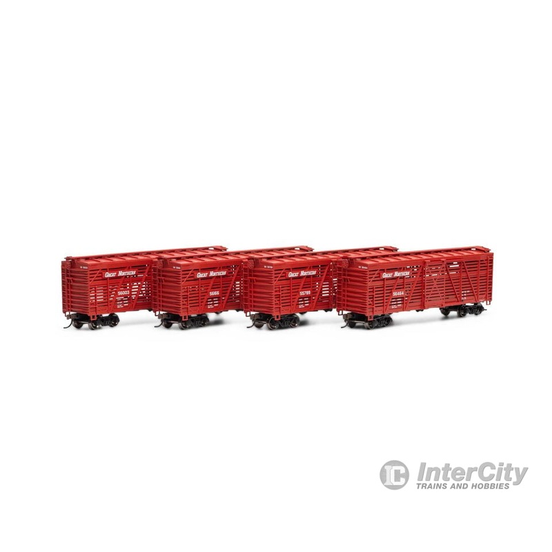 Athearn ATH76000 HO 40′ Stock Car, GN #1 (4 pcs)