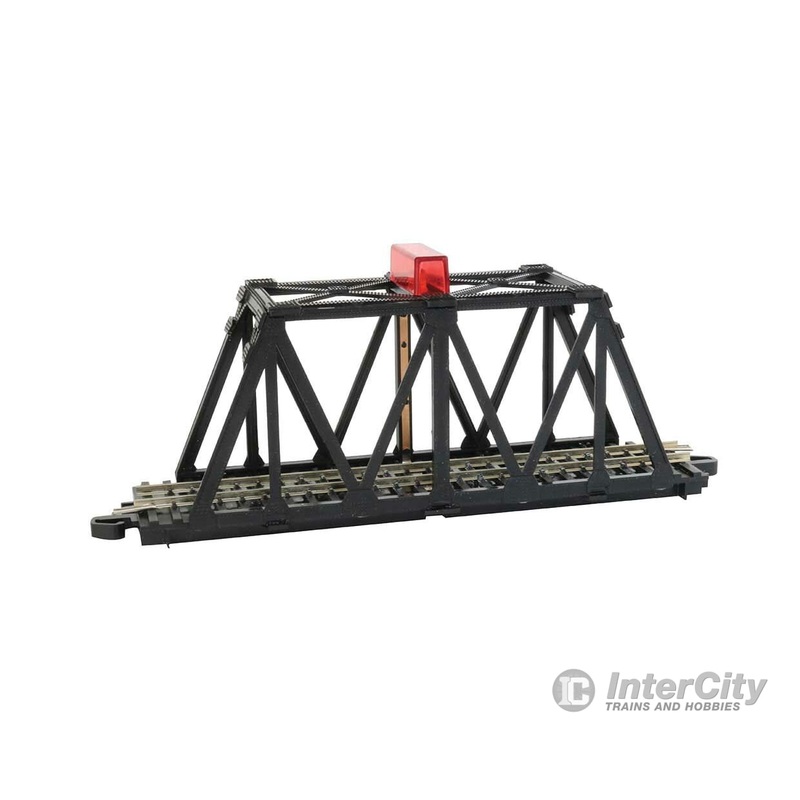 Bachmann 44873 Through-Truss Bridge with Blinking Light — With E-Z Track Straight Section