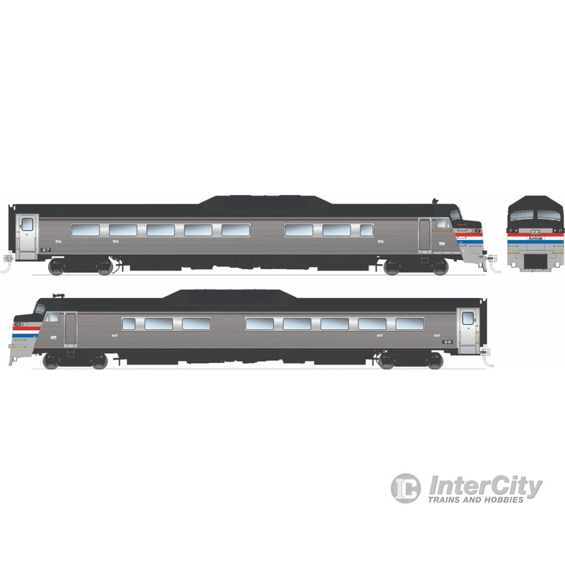 Rapido 016906 HO Budd Roger Williams 2-car set (DC/DCC/Sound): Amtrak – Phase 3