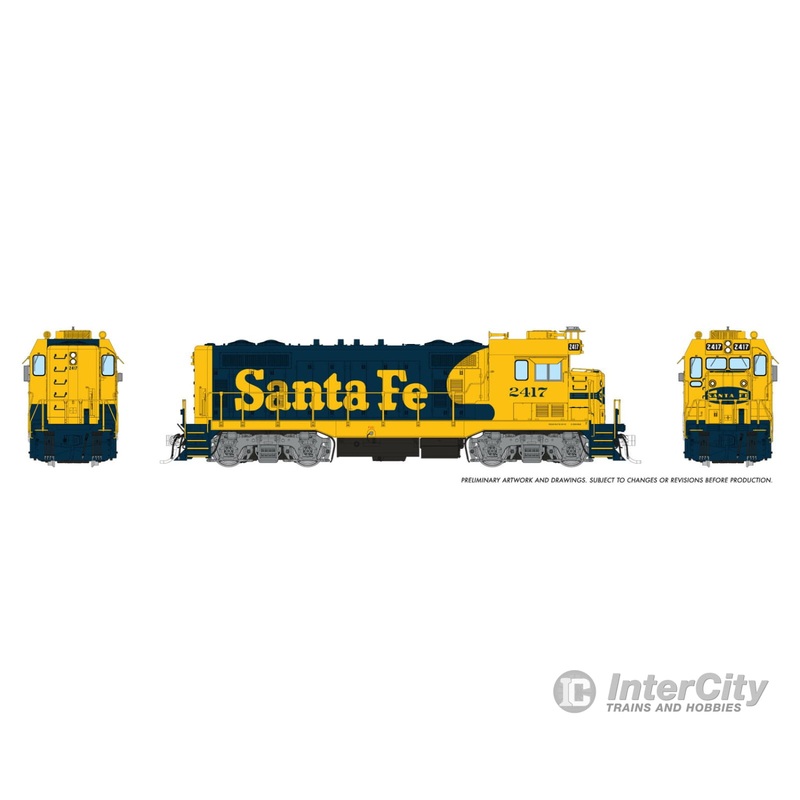Rapido 070103 HO ATSF CF7 w/ Square Cab (DC/Silent): AT&SF – Yellow Warbonnet: #2465