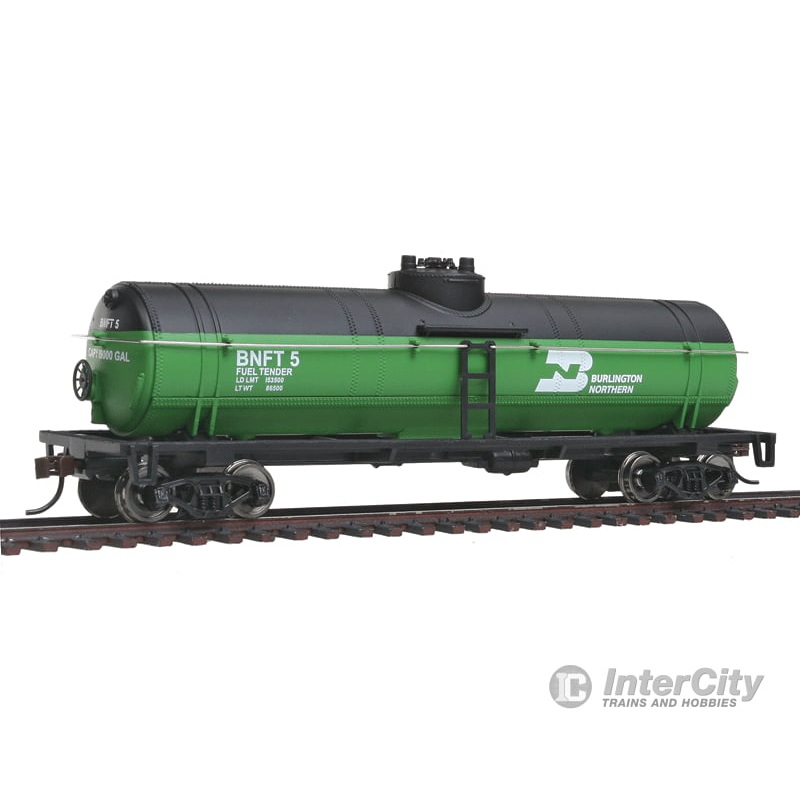Walthers Trainline 1440 Tank Car – Ready To Run — Burlington Northern (Cascade Green, black, white)