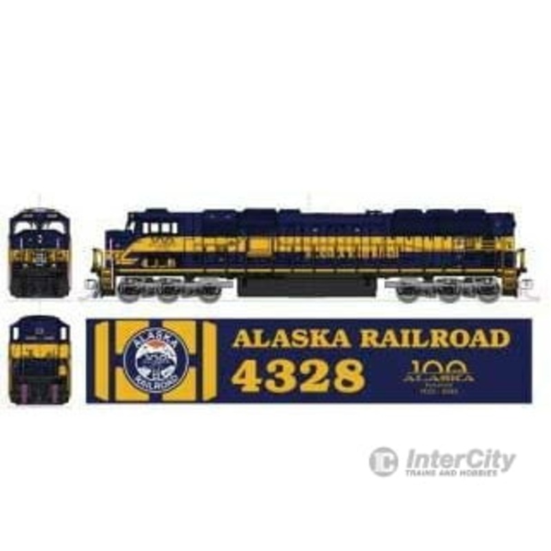 Kato N 1766412S EMD SD70MAC w/Nose Headlight – Sound and DCC – Alaska Railroad #4328 100 Years (Anniversary, blue, yellow)