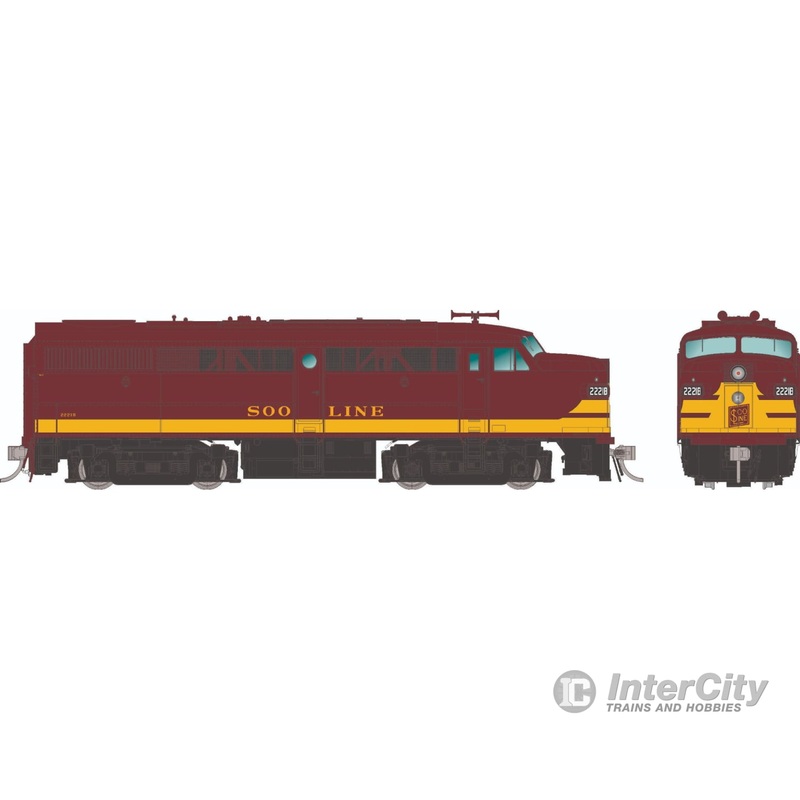 Rapido 037058 HO ALCo FA-1 (DC/Silent): Soo Line – Maroon Scheme: #2222A