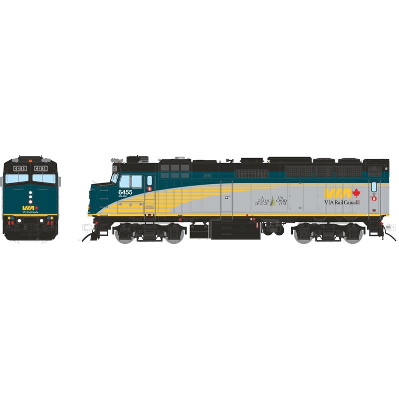 Rapido 082526 HO Rebuilt F40PH-2D (DC/DCC/Sound): VIA Rail – Renaissance: #6455
