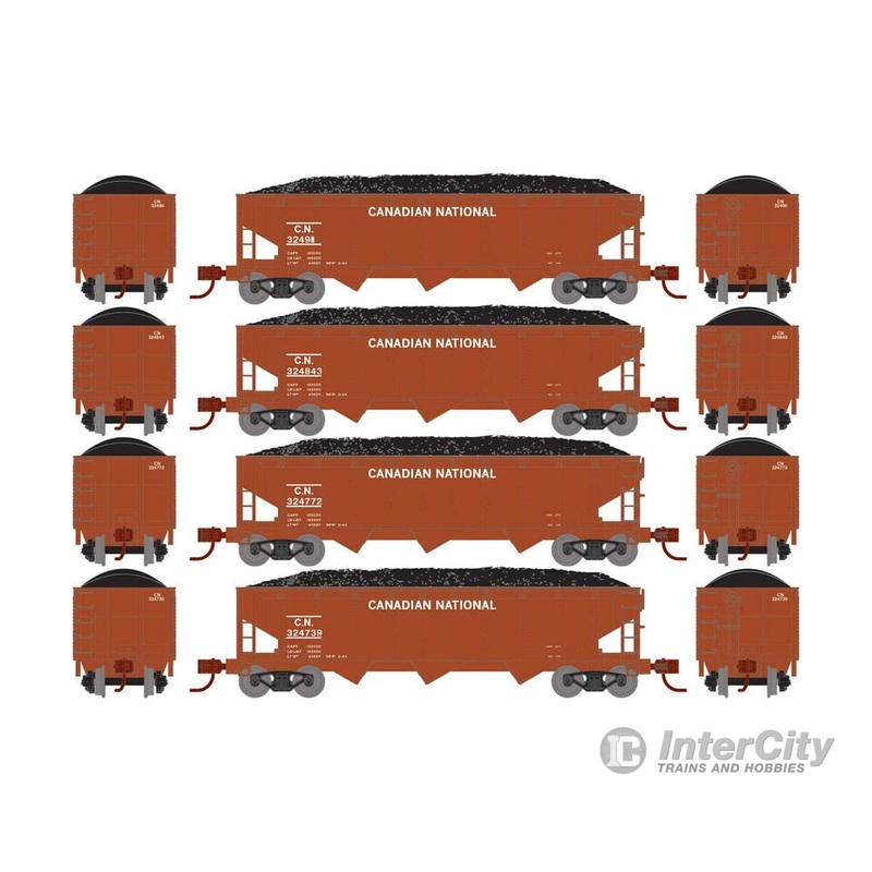 Athearn ATH28572 N 40′ Offset Coal Hopper with Load, CN #2 (4)