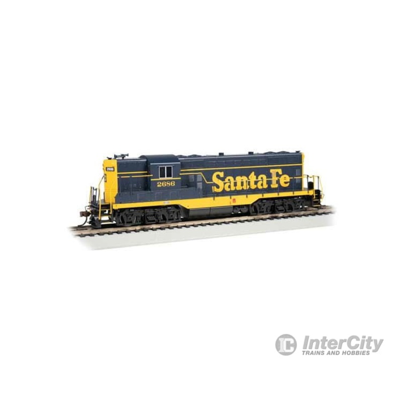 Bachmann 69104 EMD GP7 – Standard DC — Santa Fe #2686 (Pinstripe Scheme, blue, yellow)