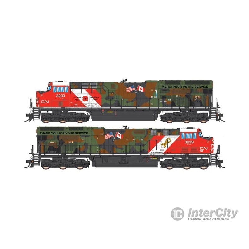 Intermountain 497109S-01 HO Tier 4 Locomotive w/Sound – CN Veterans  – DCC & Sound #3015
