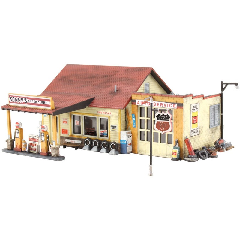Woodland Scenic  WDS PF5203  WDS5203 Sonny’s Super Service – N Scale Kit NEW