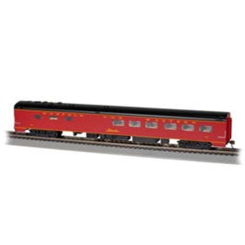 Bachmann 14810 HO 85' SMOOTH-SIDE DINING CAR with LIGHTED INTERIOR – NORFOLK & WESTERN #491 N&W