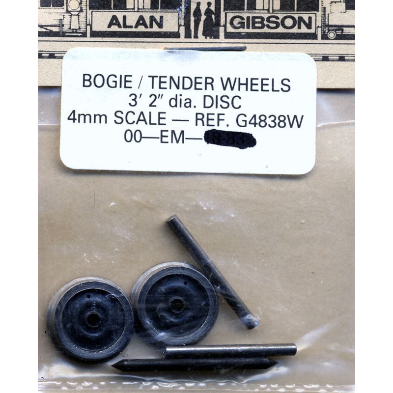 G4838W GIBSON 3ft 2in Disc Bogie/Tender OO EM