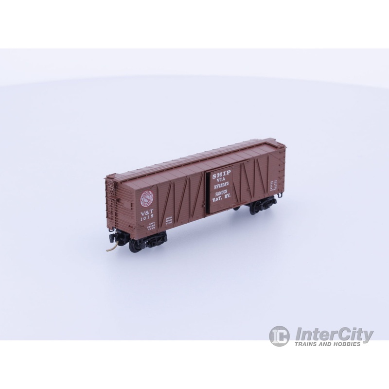 Micro Trains 28010 N Boxcar, 40′, Wood Sheathed, Outside Braced Virginia & Truckee V&T 1015