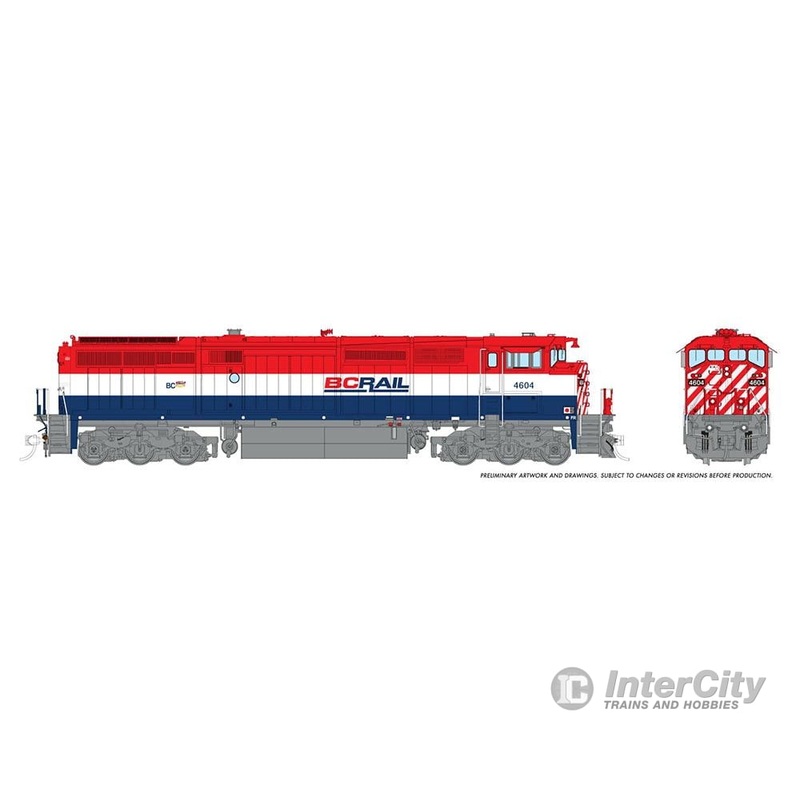 Rapido 024515 HO Dash8-40CM (DC/DCC/Sound): BCR – Red/White/Blue Scheme: #4607