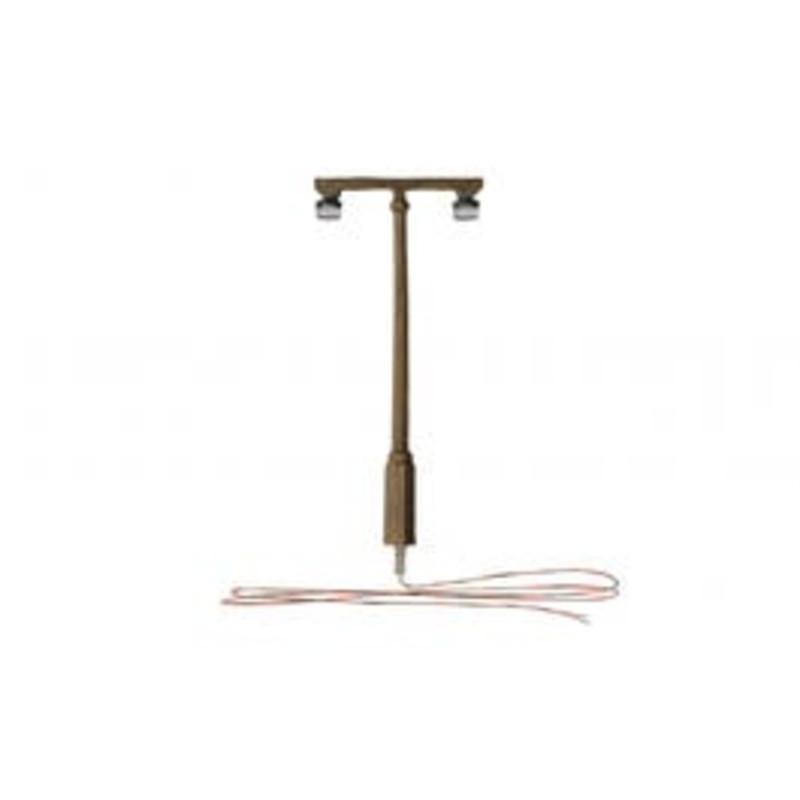 Woodland Scenics JP5676 HO Metal Twin Lamp Street Lights (3 pcs)