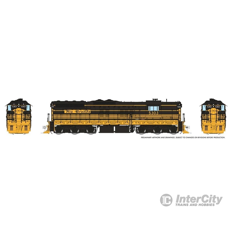 Rapido 050207 HO EMD SD7 (DC/Silent): Rio Grande – Bumble Bee: #5303