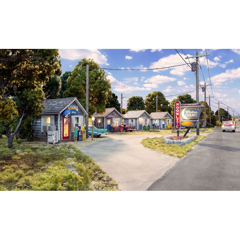 Woodland Scenics WDS BR5073 WDS5073 HO-Scale Moonlite Motor Court HO SCALE NEW