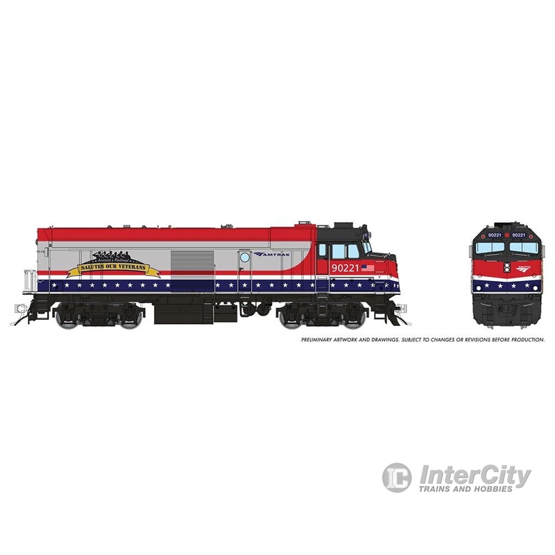Rapido 081022 HO Amtrak NPCU “Cabbage” (DC/Silent): Amtrak – Veterans: #90208