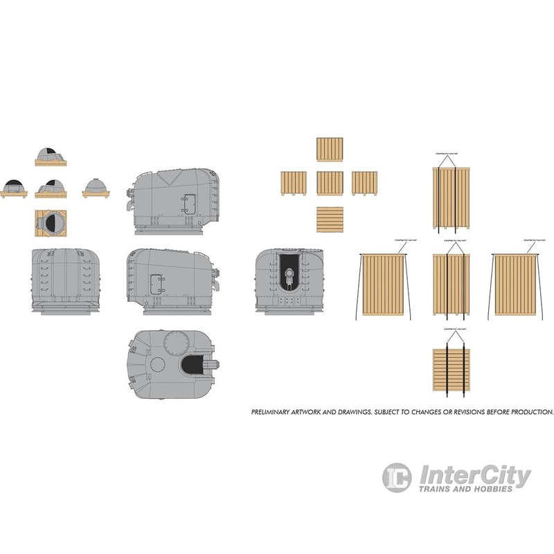 Rapido 805001 HO MK-42 5 Inch Naval Turret: Grey