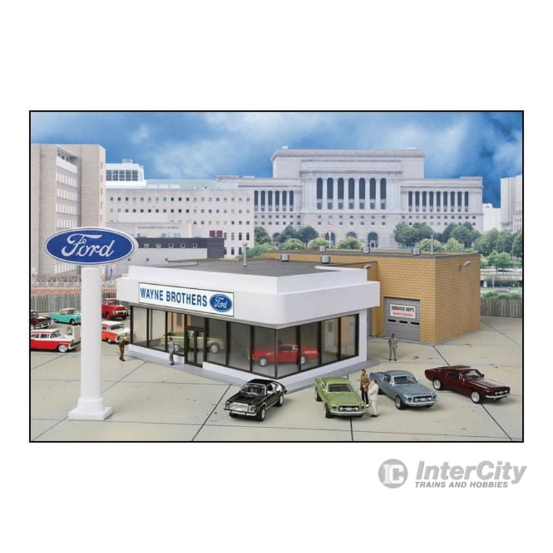 Walthers Cornerstone HO 3483 Wayne Bros. Ford Dealership Kit