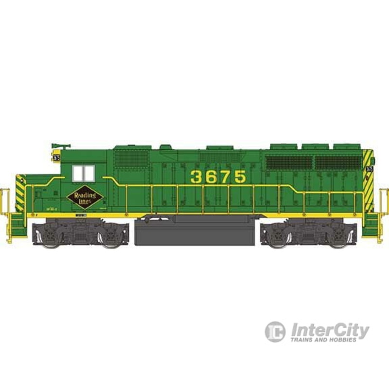 Bachmann 66310 EMD GP40 – Sound and DCC — Reading #3675 (green, yellow end striping)