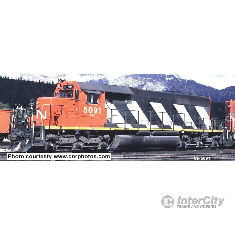 Bowser HO #24974 CN Sergent Stripe Sch., Non Dynamic, Snow Shields, Ditch Lights, 2 Class lights Road #5091 Executive Line