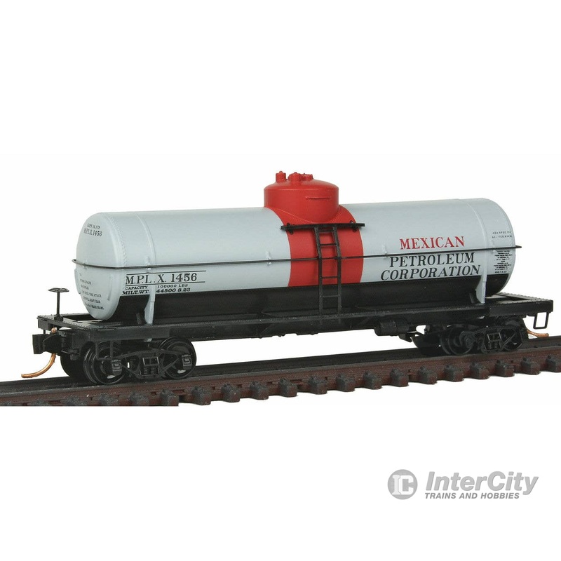 Micro Trains N 6500840 39′ Single-Dome Tank Car Mexican Petroleum Corp. MPLX #1456 (white, red, black)