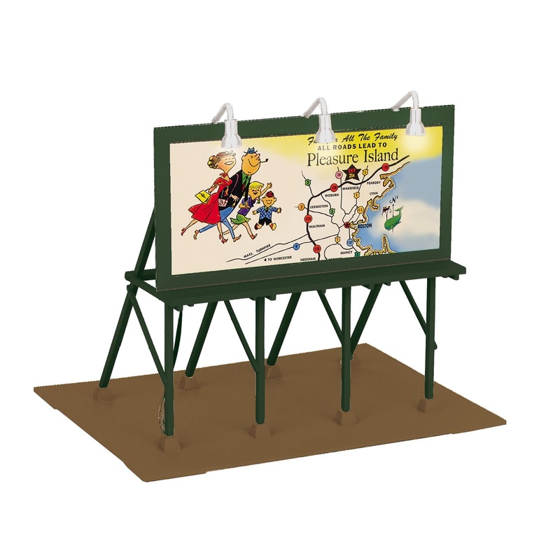 MTH Railking 30-90701 Pleasure Island Lighted Billboard O Scale NEW