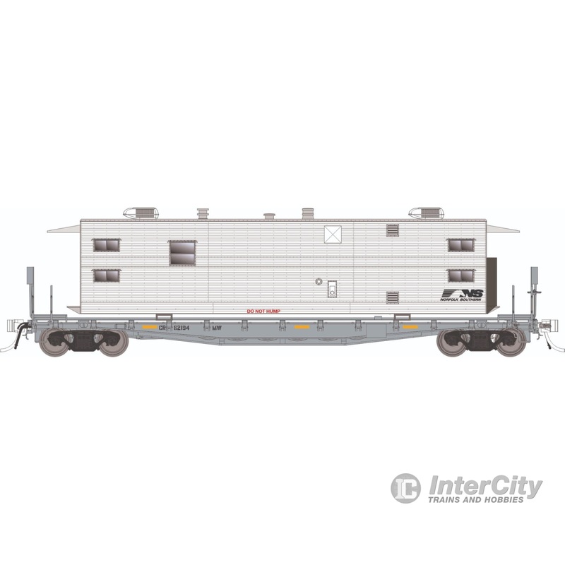 Rapido 138110A HO F30A 50′ Flat Car w/Camp Van: NS – MOW: Single Car #2
