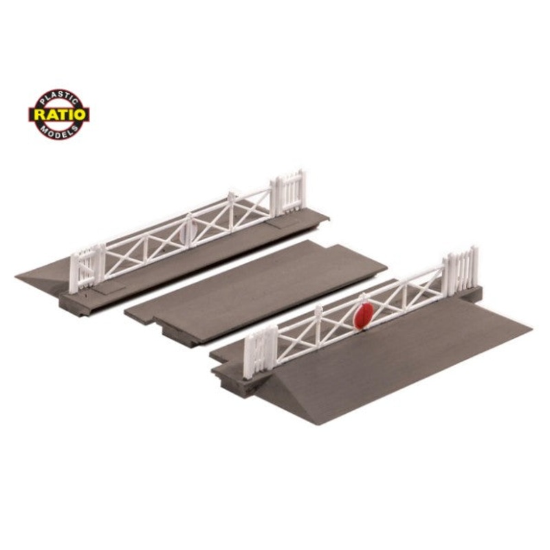 RAT-234 RATIO Level Crossing with Gates (N Gauge)