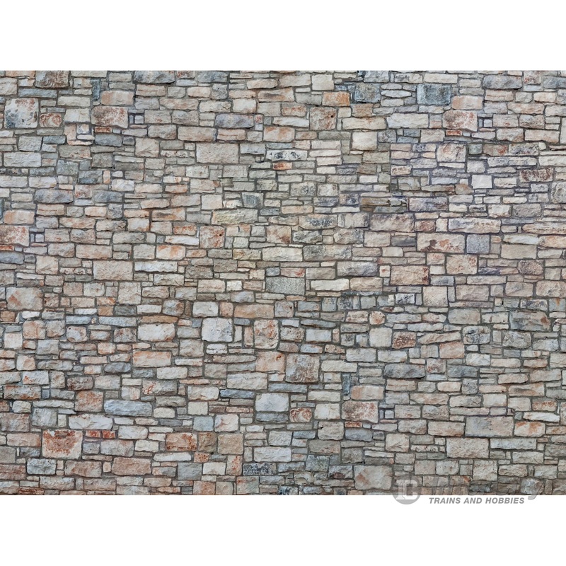 Noch 56640 HO 3D Cardboard Sheet “Quarrystone Wall”