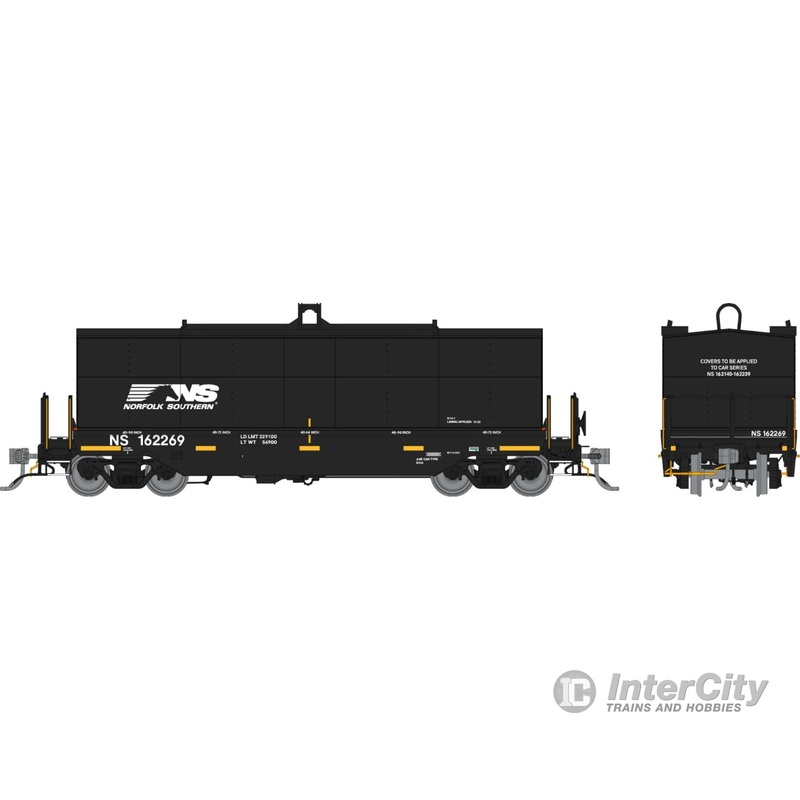 Rapido 168004 HO Greenbrier Coil Car: Norfolk Southern – Black: 6-Pack #2