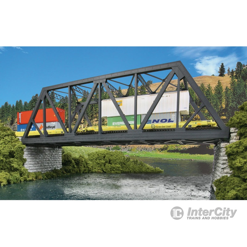 Walthers Cornerstone 4510 Modernized Double-Track Railroad Truss Bridge — Kit – 15 x 5 x 4-1/2″ 38.1 x 12.7 x 11.4cm