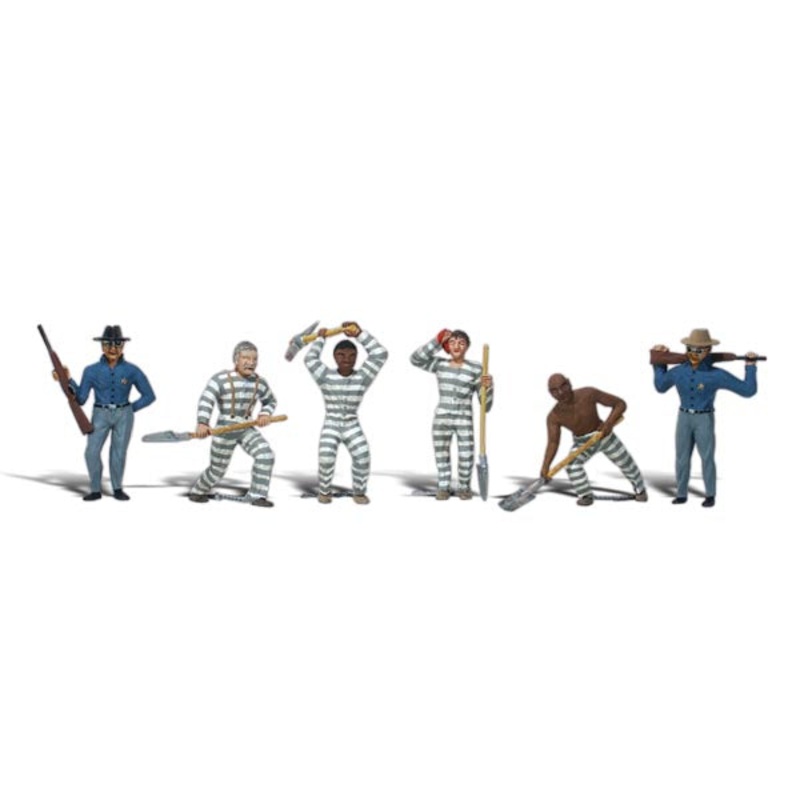 Woodland Scenics WDSA1858 Chain Gang Scale Figures HO Scale