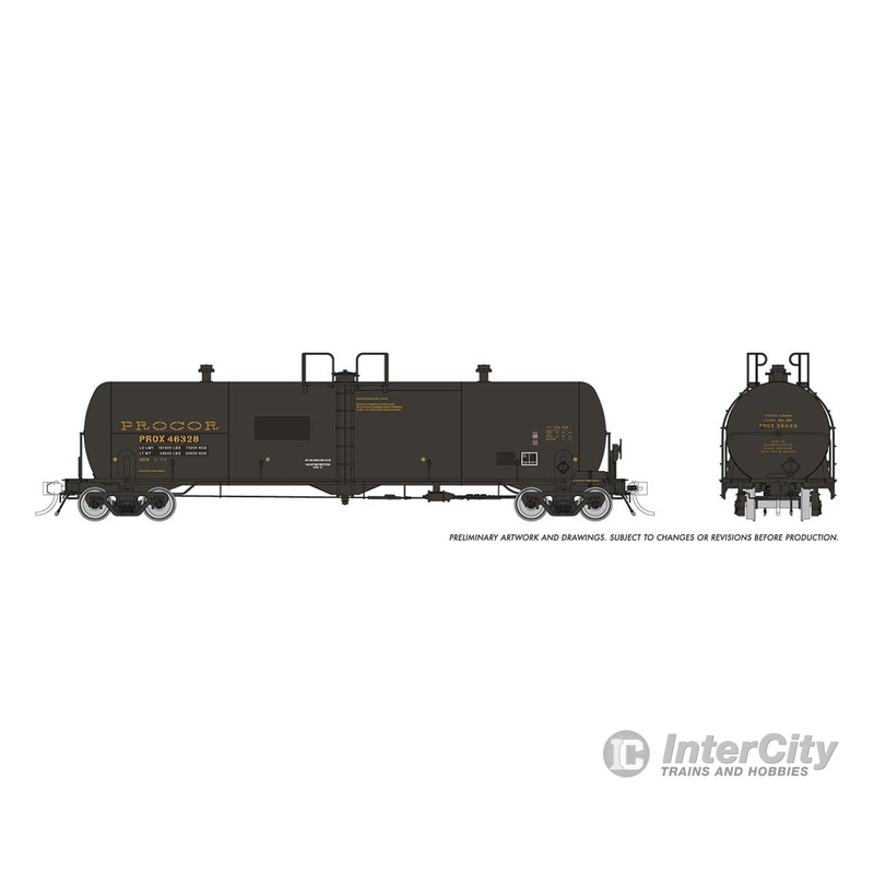 Rapido 135025 HO Procor 20K gal Tank Car: PROX – Late w/ Old Logo: 6-Pack