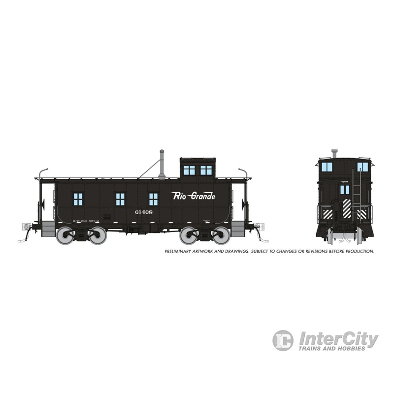 Rapido 225006 HO D&RGW End Cupola As-built Steel Caboose: Black Scheme: #01430