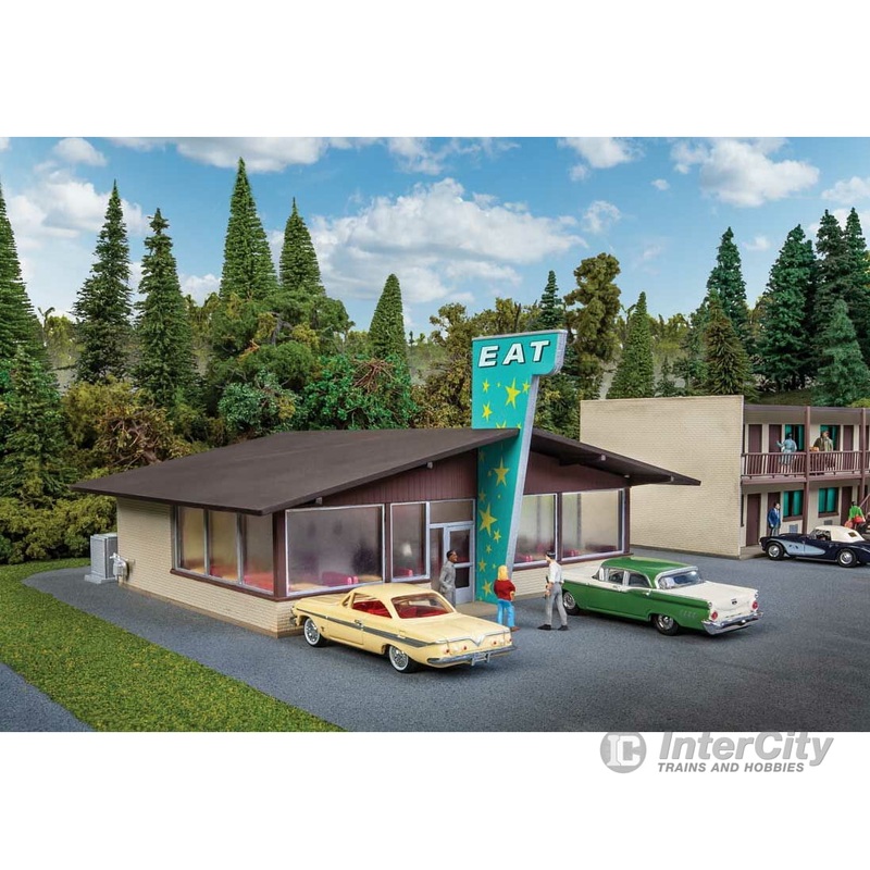 Walthers Cornerstone 3489 Vintage Motor Restaurant — Kit – 6-3/4 x 5-5/8 x 3-1/4″ 17.1 x 14.2 x 8.2cm