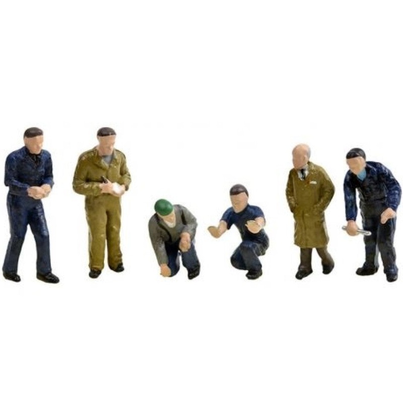 36-403 BACHMANN Factory Workers and Foreman, 6 hand painted figures – OO Gauge