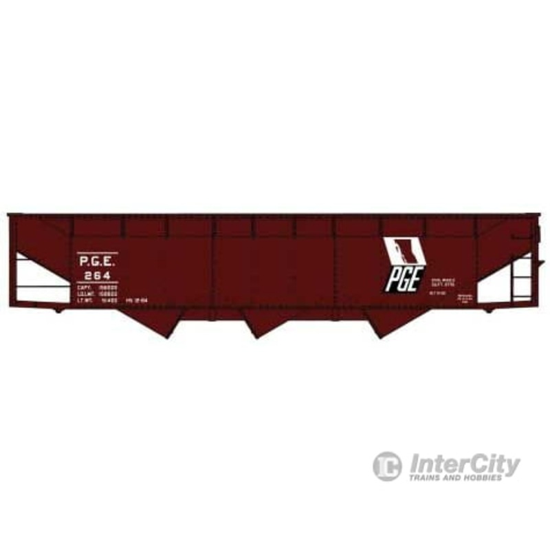 Accurail HO 7568 AAR 70-Ton Offset-Side 3-Bay Hopper – Kit — Pacific Great Eastern #264 (Boxcar Red, black, white)