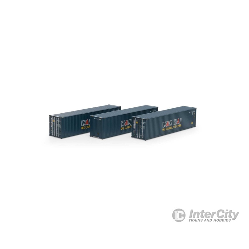 Athearn ATH29171 HO RTR 40′ Corrugated Container, Wan Hai (3)