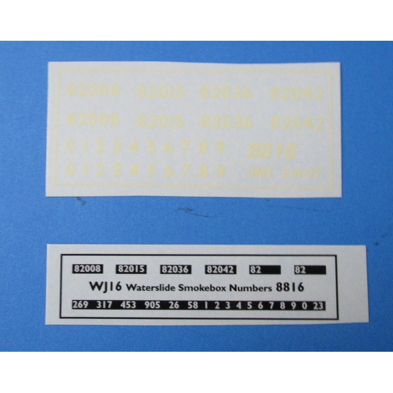 MM-G816 MODELMASTER BR 3MT 2-6-2T cab side and smoke box numbers