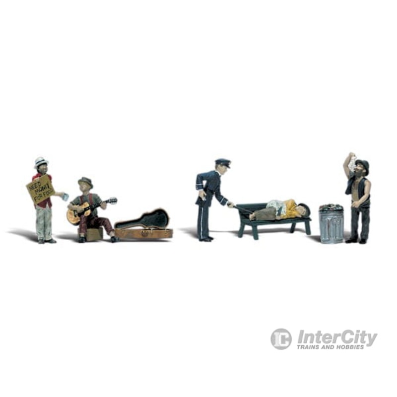 Woodland Scenics 2749 Scenic Accents(R) Figures — Park Bums with Accessories pkg(4)